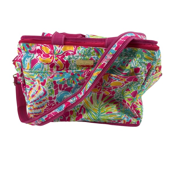 Lilly Pulitzer Other - LILLY PULITZER‎ Large Spot Ya Insulated Lined Beach Cooler Tote Bag Straps NWOT